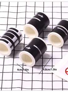 1 rollo Cinta washi patrón al azar - Blanco y Negro - Ver 4