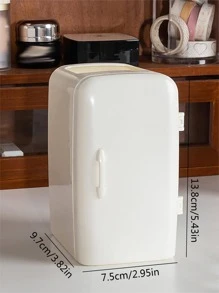 Cute Refrigerator-Shaped Pen Holder - Perfect For Student Desks and Office Organization - White - View 4