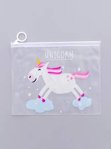 1入組獨角獸圖案隨機筆袋 - 彩色 - 查看 4