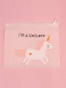 1入組獨角獸圖案隨機筆袋 - 彩色 - 查看 5