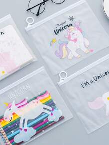 1入組獨角獸圖案隨機筆袋 - 彩色 - 查看 7