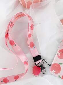 1pc Peach Print Lanyard - Multicolor - View 2