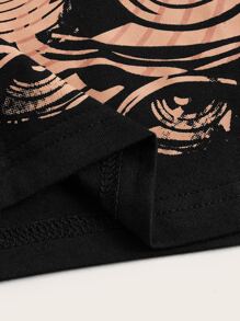 ROMWE Grunge Punk Áo khoác và áo lót dành cho xe tăng nữ Con số Đồ họa Giải trí - màu đen - Xem 3