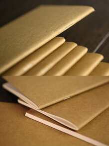 1pc Kraft Paper Cover Notebook - Brown - View 5