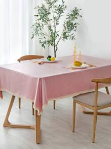 1入防水防油桌布,tpu塗層無法清洗的防油防水純色桌布,適用於桌子、書桌、咖啡桌等 - 粉色 - 查看 3