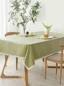 1入防水防油桌布,tpu薄膜塗層防污桌墊,適用於餐桌、咖啡桌和辦公桌 - 綠色 - 查看 3