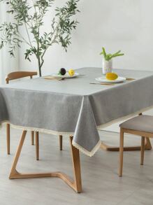 1張防水防油桌布 Tpu膜塗層純色桌布,適用於飯桌、咖啡桌、家庭和辦公桌 - 灰色 - 查看 5