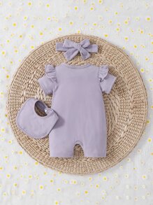 Rompers Em bé Xù Hoạt hình - Bụi tím - Xem 2