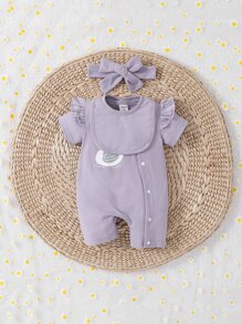 Rompers Em bé Xù Hoạt hình - Bụi tím - Xem 3