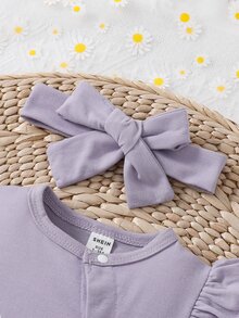 Rompers Em bé Xù Hoạt hình - Bụi tím - Xem 5