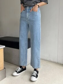 DAZY Women's Denim Pants With Pockets