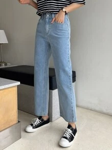 DAZY Women's Denim Pants With Pockets