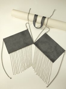 1 chuỗi cơ thể quyến rũ tua rua & 1 vòng cổ kim cương giả - Nhiều màu - Xem 1