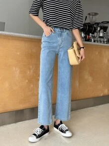 DAZY Women's Denim Pants With Pockets