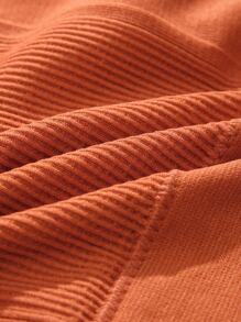 FINETOO 素色條紋針織無鋼圈文胸 - 橘色 - 查看 3