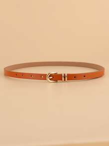 Thắt lưng da khóa chữ U cho nữ, thắt lưng trang trí đơn giản và đa năng cho thời trang mùa hè, mùa thu, mùa đông, Halloween - màu nâu - Xem 4