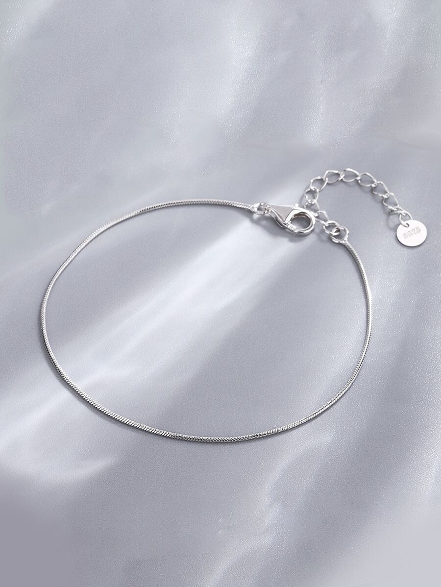 Disc Charm Silver Bangle - Silver - View 1
