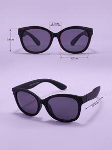 Niños Gafas de sol de marco geométrico - Negro - Ver 4