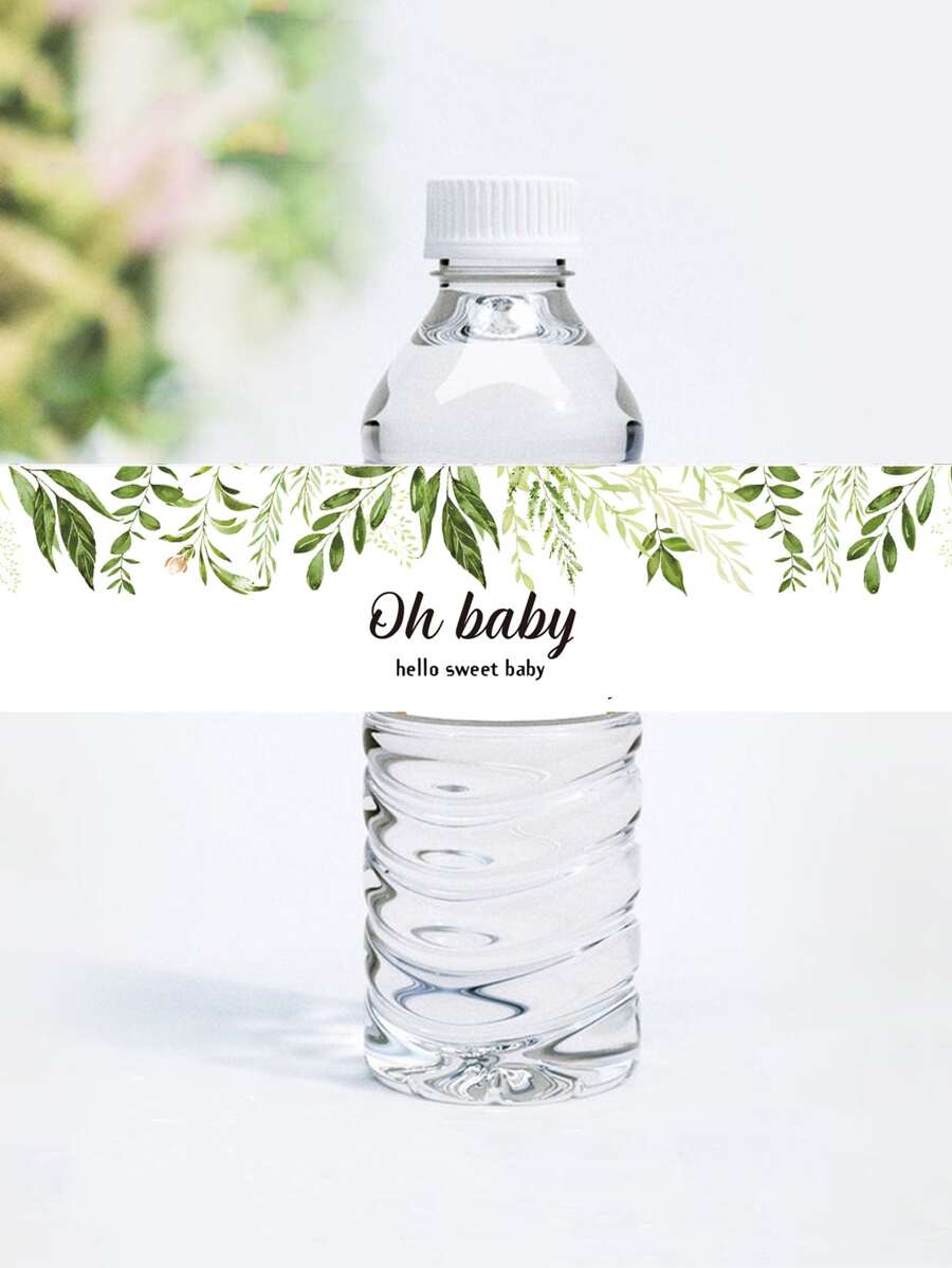 10入組性別揭示水瓶貼紙嬰兒派對 - 彩色 - 查看 1