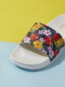 Whitebread Vacation Slide Shoes Women Floral Pattern Single Band Slides - Multicolor - View 7
