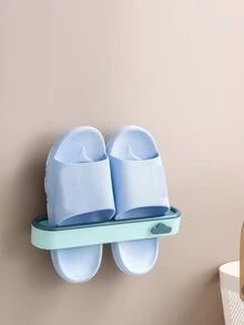 1 pieza ABS Zapatos almacenamiento moderno con diseño de nube Estante de almacenamiento de zapatos para casa - Celeste - Ver 1