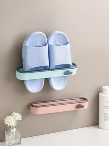 1 pieza ABS Zapatos almacenamiento moderno con diseño de nube Estante de almacenamiento de zapatos para casa - Celeste - Ver 4