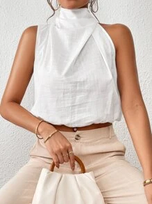 Firerie 纯色立领衬衫 - 白色 - 查看 5