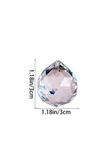 1pc Clear Glass Crystal Ball Prism Pendant - Clear - View 6