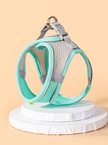 1pc Mesh Pet Harness & 1pc Leash - Mint Blue - View 6