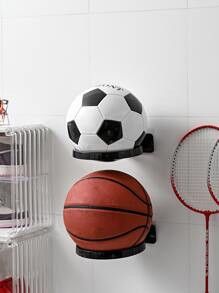 1 pieza Estante de almacenamiento montado en pared de plástico almacenamiento moderno baloncesto en forma de para casa - Negro - Ver 5