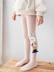 1入組嬰兒女孩褲襪,孩子們緊身打底褲,嬰兒背帶連褲襪 - 粉色 - 查看 2