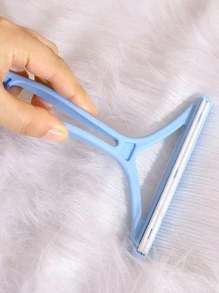 1pc Double-sided Pet Hair Remover Brush - Blue - View 1