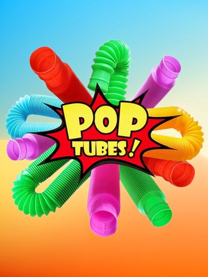 8pcs Random Color Pop Tube Design Cat Teaser Toy