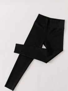 1pc Children's Shark Printed Cropped Sports Leggings