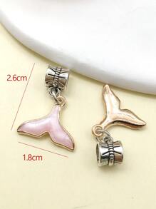 10入組/套魚尾DIY吊墜 - 粉色 - 查看 3