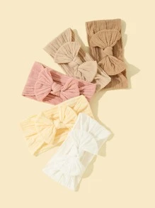 5pcs Baby Bow Decor Hair Band - Multicolor - View 2