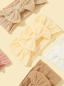 5pcs Baby Bow Decor Hair Band - Multicolor - View 5