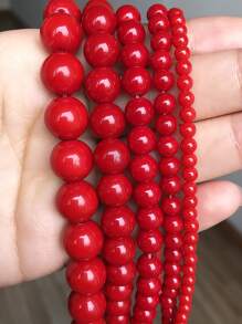 1 hebra Accesorio de joya DIY cuenta - Verde Oscuro - Ver 1