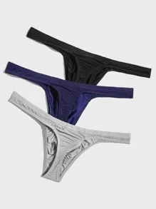 DrisQ Hombre 3 piezas Tanga sólido Ropa interior sexy