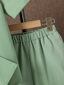 Boys Pocket Patched Shirt & Shorts With Tee - Multicolor - View 6