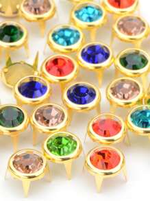 50pcs Artificial Crystal Clothes Decoration, Rhinestone Decor Garment Decoration For DIY - Multicolor - View 1