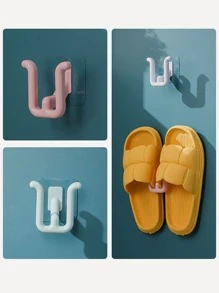 1入組鞋收納極簡免打孔掛壁式鞋架子收納和收納 - 白色 - 查看 4