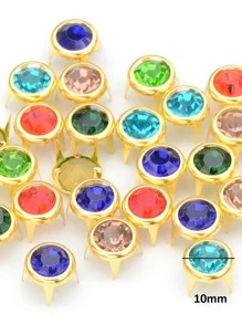 50pcs Artificial Crystal Clothes Decoration, Rhinestone Decor Garment Decoration For DIY - Multicolor - View 3