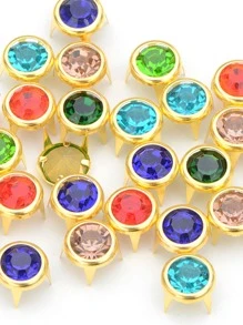 50pcs Artificial Crystal Clothes Decoration, Rhinestone Decor Garment Decoration For DIY - Multicolor - View 4