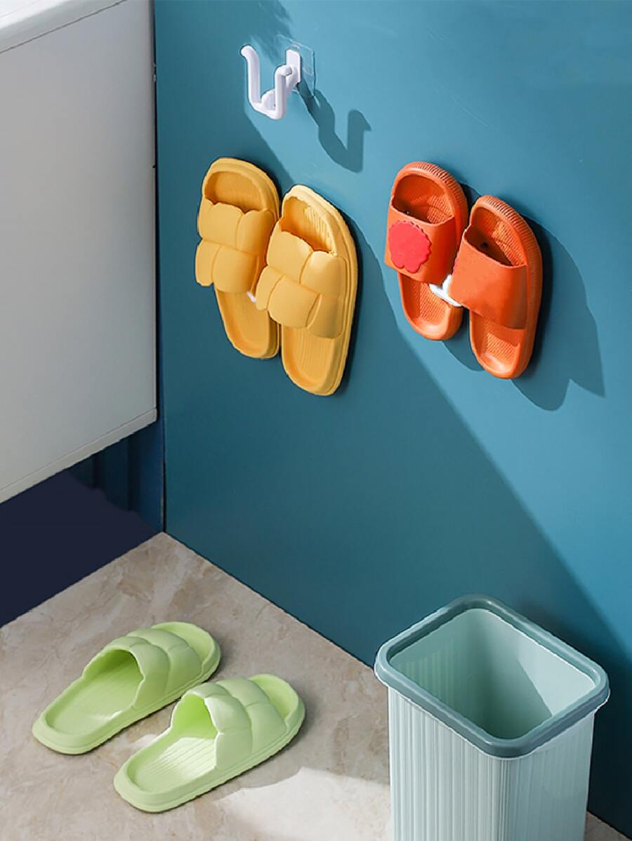 1入組鞋收納極簡免打孔掛壁式鞋架子收納和收納 - 白色 - 查看 1