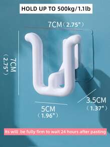 1入組鞋收納極簡免打孔掛壁式鞋架子收納和收納 - 白色 - 查看 2