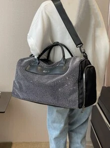 Túi du lịch màu trơn - màu đen - Xem 2