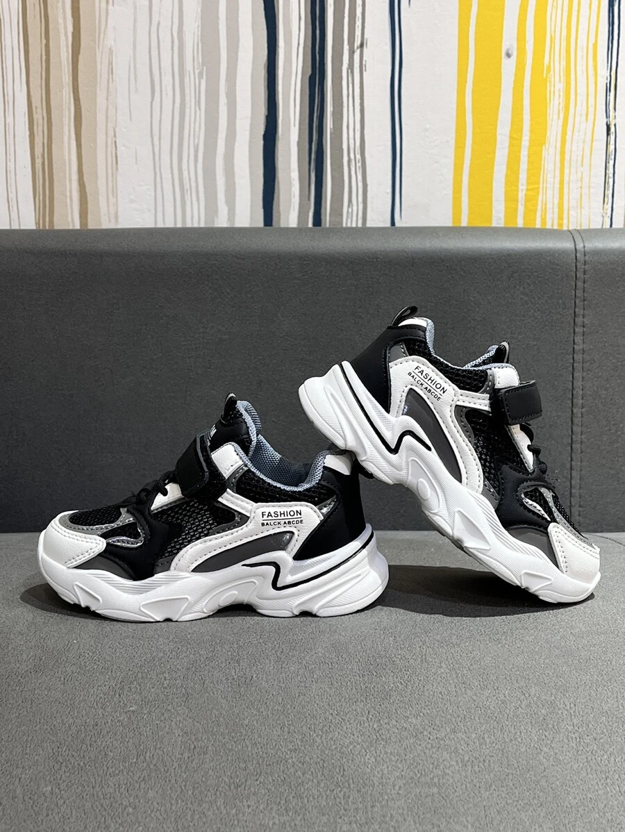 女孩字母圖案系帶設計運動戶外老爹鞋