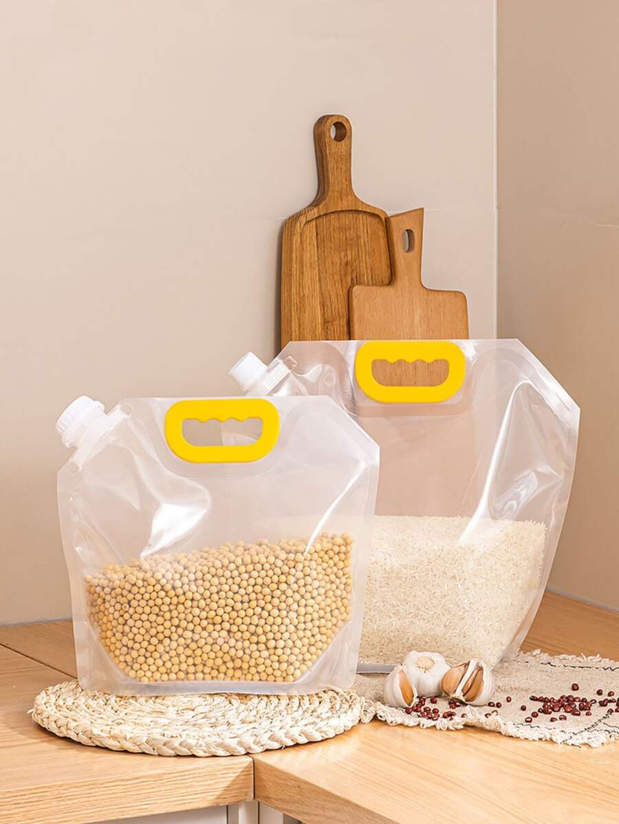 1pc Clear Food Storage Bag, Simple PE Sealed Against Moisture Food Grain Storage Bag For Kitchen - Multicolor - View 1