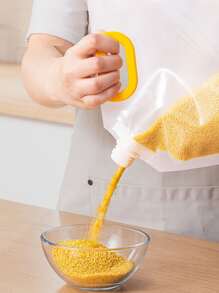 1pc Clear Food Storage Bag, Simple PE Sealed Against Moisture Food Grain Storage Bag For Kitchen - Multicolor - View 6